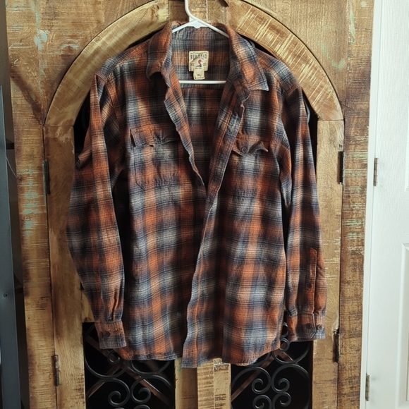 RedHead Brand Co. Flannel Shirt. XL. Rust & Gray. - Picture 1 of 4